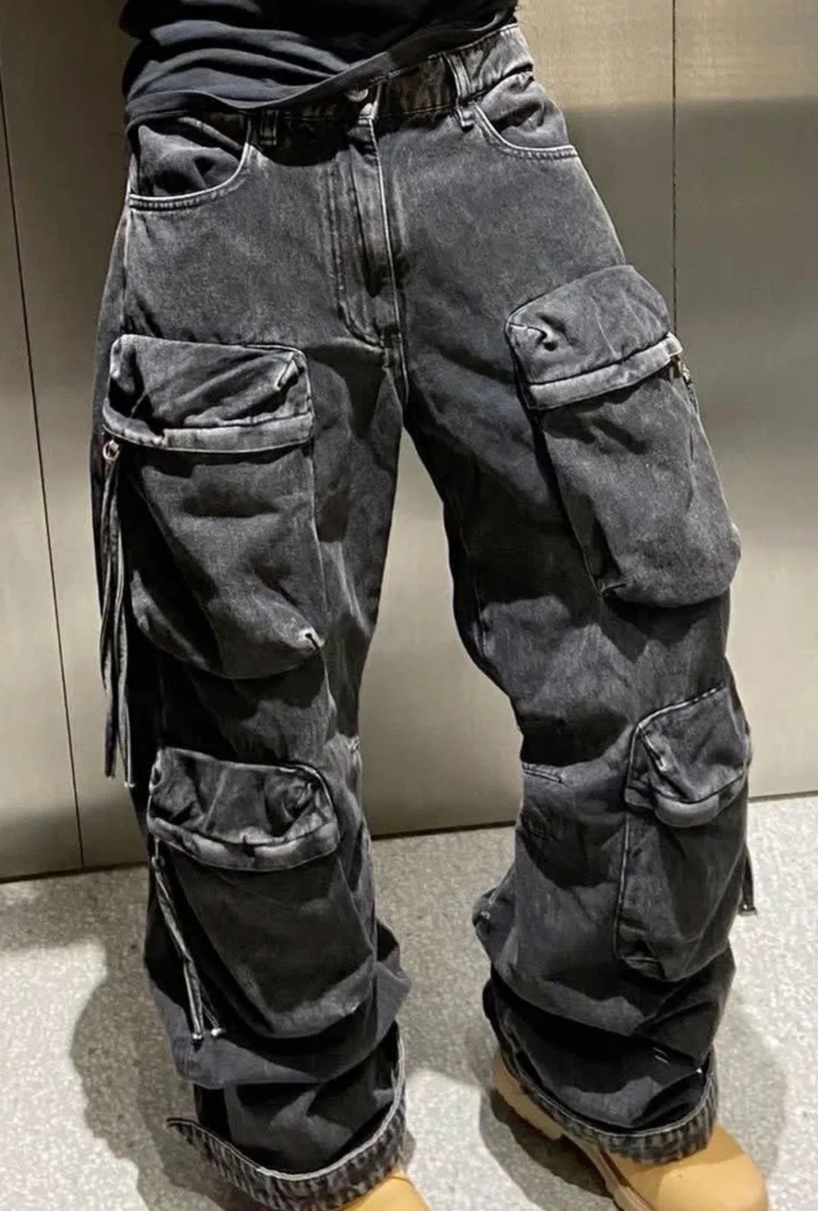 Jeans Baggy Cargo Pants Gray